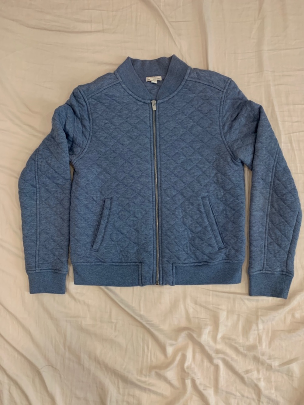 GAP Women quilted bomber jacket in light blue size M - Picture 3 of 11